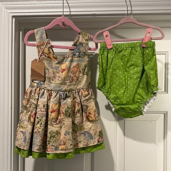Custom Winnie The Pooh Storybook Print Dress with Bloomers - Picture 6 of 6